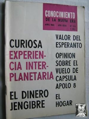 CONOCIMIENTO DE LA NUEVA ERA. Nº 376. 1969. Curiosa experiencia interplanetaria