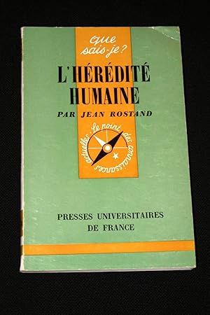 Seller image for L'HEREDITE HUMAINE for sale by Librairie RAIMOND