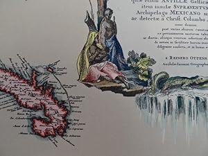 Bild des Verkufers fr Tabula Novissima atque accuratissima Caraibicarum insularum sive Cannibalum. Koloriertes Faksimile einer Kupferstichkarte nach de Witt von R. Ottens. Amsterdam, um 1700. 46 x 38 cm. zum Verkauf von Antiquariat Daniel Schramm e.K.