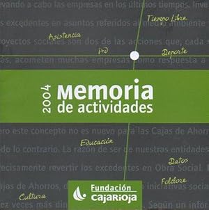 Seller image for MEMORIA DE ACTIVIDADES. 2004. for sale by angeles sancha libros