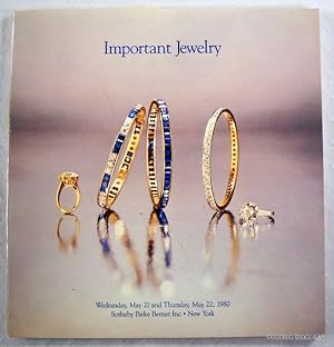 Sotheby Parke Bernet: Important Jewelry. New York: May 22, 1980 - Sale 4383