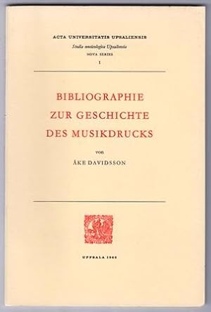 Imagen del vendedor de Bibliographie zur Geschichte des Musikdrucks. a la venta por Hatt Rare Books ILAB & CINOA