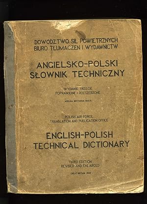 Bild des Verkufers fr English-Polish Techical Dictionary Polish Airforce Angielsko-Polski Slownik Techniczny (SIGNED) zum Verkauf von WHITE EAGLE BOOKS, PBFA,IOBA,West London