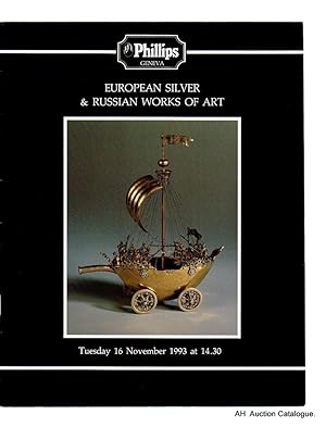 European Silver and Russian Works of Art 16 November 1993 Phillips Geneva Auction Sale Catalogue