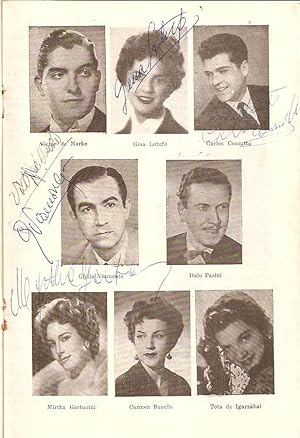 AUTOGRAPHED TEATRO COLON Opera program, Buenos Aires, 1959 (El amor por tres naranjas - Prokofief...