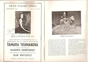 AUTOGRAPHED TEATRO COLON Ballet program, Buenos Aires, 1956 (Giselle - Adam) [Firmado / Signed]