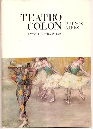 AUTOGRAPHED TEATRO COLON Ballet program, Buenos Aires, 1982 (La leccin, Delerue - Espartaco, ...