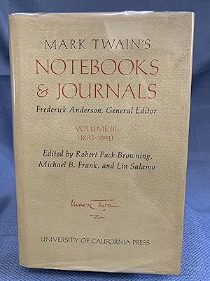 Seller image for Mark Twain's Notebooks and Journals Volume III (1883-1891) for sale by Bryn Mawr Bookstore