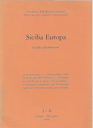 Seller image for sicilia europa: foglio informatore for sale by Libreria Del Corso
