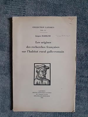 Imagen del vendedor de LES ORIGINES DES RECHERCHES FRANCAISES SUR L HABITAT RURAL GALLO-ROMAIN. a la venta por Librairie Sainte-Marie