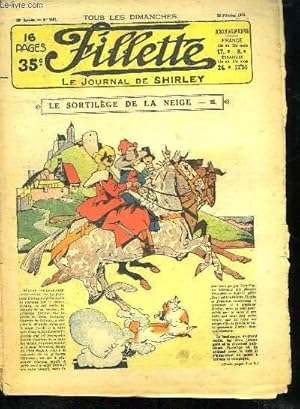 Seller image for FILLETTE LE JOURNAL DE SHIRLEY N 1561. 30 EM ANNEE. 20 FEVRIER 1938. for sale by Le-Livre