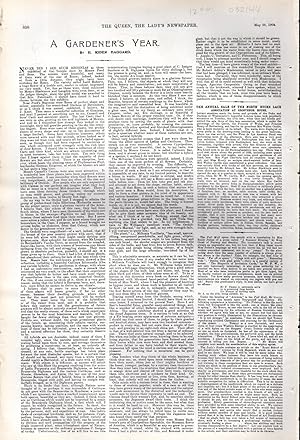 Image du vendeur pour PRINT: "A Gardener's Year".article from The Queen, The Lady's Newspaper and Court Chronicle; May 28, 1904 mis en vente par Dorley House Books, Inc.