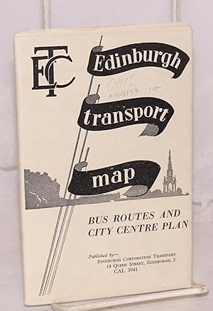 Edinburgh corporation transport map: Bus routes and city centre plan