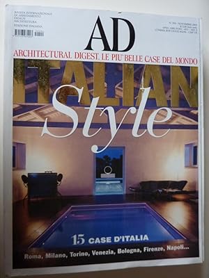 "AD ARCHITECTURAL DIGEST. LE PIU' BELLE CASE DEL MONDO. Rivista Internazionale di Arredamento, De...