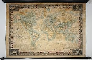 Imagen del vendedor de Map of the World on Mercators Projection. New York 1845. Geographical Part engraved by John M. Atwood, NY a la venta por Antipodean Books, Maps & Prints, ABAA
