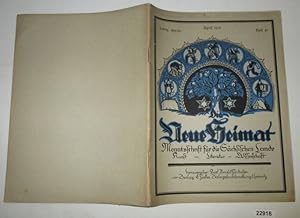 Imagen del vendedor de Die neue Heimat - Monatsschrift fr die Schsischen Lande (Kunst-Literatur-Wissenschaft), Heft 10 April 1920 a la venta por Versandhandel fr Sammler