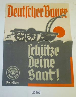 Reklame Preisliste Germisan "Deutscher Bauer - Schütze deine Saat!"
