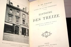 Seller image for HISTOIRE DES TREIZE Ferragus-la duchesse de Langeais-la fille aux yeux d'or for sale by Librairie RAIMOND