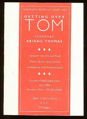 Bild des Verkufers fr Getting Over Tom zum Verkauf von Between the Covers-Rare Books, Inc. ABAA