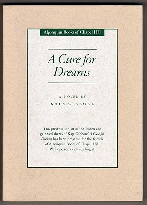 Bild des Verkufers fr A Cure for Dreams [COLLECTIBLE PRESENTATION SET] zum Verkauf von Cameron-Wolfe Booksellers