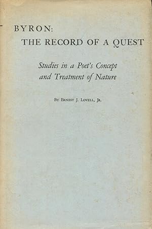 Imagen del vendedor de Byron: The Record Of A Quest a la venta por Kenneth A. Himber