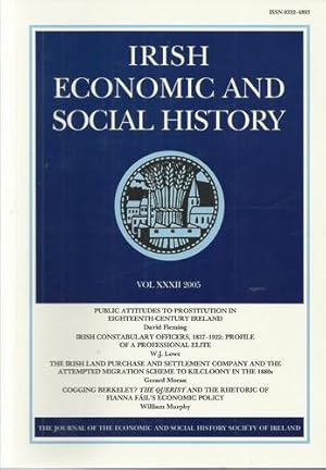 Imagen del vendedor de Irish Economic and Social History, The Journal of The Economic and Social History Society of Ireland. a la venta por Saintfield Antiques & Fine Books