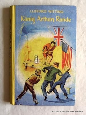 Imagen del vendedor de Knig Arthurs Runde oder Nr. 1 ging in die Falle. Kln, Volker-Verlag, 1951. Mit Illustrationen von Marianne Richter. 155 S., 2 Bl. Farbiger Or.-Hlwd. (Klaus Gelbhaar). - Papier etw. gebrunt. a la venta por Jrgen Patzer