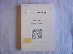 Seller image for Diderot Studies. Volume 10. for sale by Carmarthenshire Rare Books