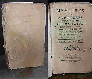 Seller image for MEMOIRES ET AVENTURES D'UN HOMME DE QUALITE - PREMIERE ET SECONDE PARTIES for sale by Livres 113