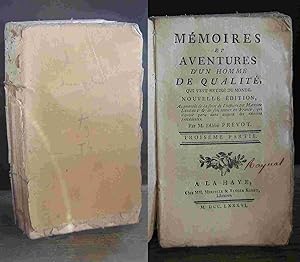 Seller image for MEMOIRES ET AVENTURES D'UN HOMME DE QUALITE - TROISIEME ET QUATRIEME PARTIES for sale by Livres 113