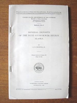 Immagine del venditore per MINERAL DEPOSITS OF THE RUBY-KUSKOKWIM REGION, ALASKA; UNITED STATES GEOLOGICAL SURVEY BULLETIN 864-C venduto da Robert Gavora, Fine & Rare Books, ABAA