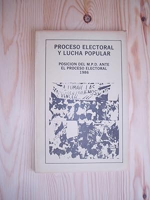 Proceso electoral y lucha popular. Posicion del M.P.D. ante el proceso electoral 1986