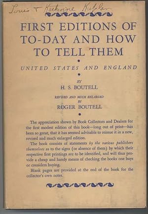 FIRST EDITIONS OF TO-DAY AND HOW TO TELL THEM