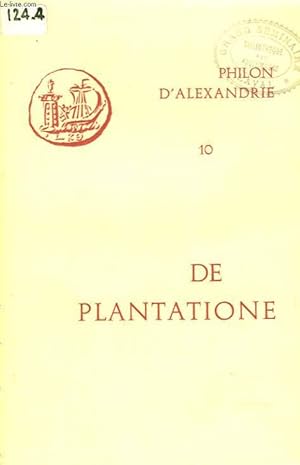 Bild des Verkufers fr LES OEUVRES. 10. DE PLANTATIONE. zum Verkauf von Le-Livre