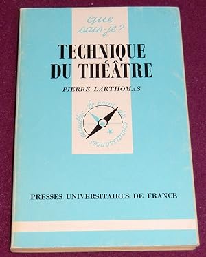 Seller image for TECHNIQUE DU THEATRE for sale by LE BOUQUINISTE