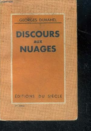 Imagen del vendedor de Discours aux nuages a la venta por Le-Livre