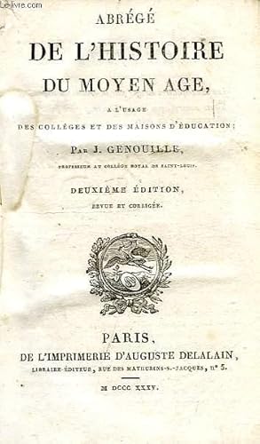 Seller image for ABREGE DE L'HISTOIRE DU MOYEN AGE for sale by Le-Livre