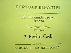 Bild des Verkufers fr Drei marianische Fresken fr Orgel. Three marian Fresoes for Organ. 3. Regina Caeli. Mit Registrierangaben. zum Verkauf von Antiquariat Tarter, Einzelunternehmen,