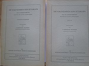 Die Kalendarien von St. Gallen, aus 21 Handschriften, neuntes bis elftes Jahrhundert : [Vol. 1] T...