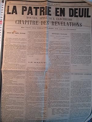 La Patrie en deuil : nouvel appel aux électeurs, chapitre des révélations : No. 6 [08 mars 1871]