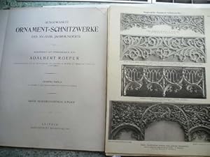 Seller image for Ausgewhlte Ornament-Schnitzwerke des XV.-XVIII. Jahrhunderts. Unter Mitwirkung und mit einem Vorwort von Hans Bsch, Direktor des Germanischen Museums in Nrnberg. for sale by Ostritzer Antiquariat