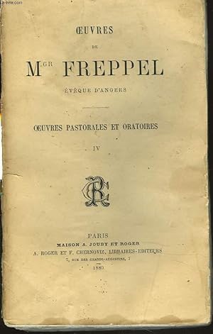 Bild des Verkufers fr OEUVRES PASTORALES ET ORATOIRES. IV. zum Verkauf von Le-Livre