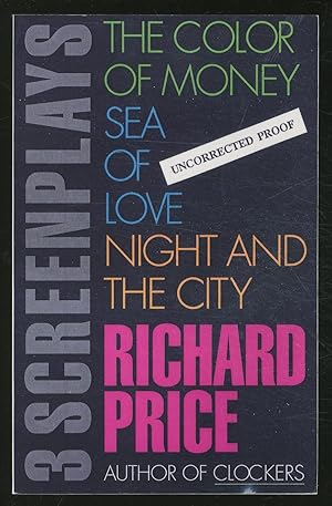 Bild des Verkufers fr 3 Screenplays: The Color of Money, Sea of Love, Night and the City zum Verkauf von Between the Covers-Rare Books, Inc. ABAA