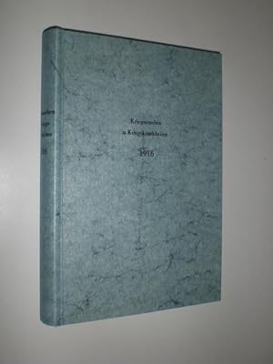 Bild des Verkufers fr Kriegsseuchen und Kriegskrankheiten. Verhandlungen der ausserordentlichen Tagung des Deutschen Kongresses fr Innere Medizin in Warschau am 1. und 2. Mai 1916. zum Verkauf von Stefan Kpper