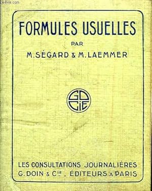 Bild des Verkufers fr LES FORMULES USUELLES zum Verkauf von Le-Livre