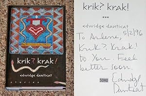 Seller image for KRIK? KRAK! : STORIES - Rare Fine Association Copy of The First Hardcover Edition/First Printing: Signed, Dated, And Inscribed (With The Title Itself!) by Edwidge Danticat - ONLY SUCH SIGNED COPY ONLINE for sale by ModernRare