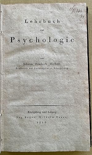 Bild des Verkufers fr Lehrbuch zur Psychologie. zum Verkauf von Antiquariat Cassel & Lampe Gbr - Metropolis Books Berlin