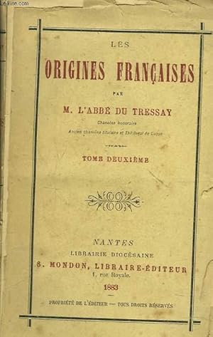 Seller image for LES ORIGINES FRANCAISES. TOMES II. for sale by Le-Livre