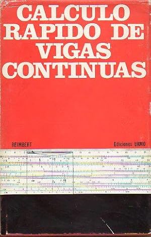 Imagen del vendedor de CLCULO RPIDO DE VIGAS CONTINUAS POR EL MTODO DE M. CAQUOT. Trad. ed. a la venta por angeles sancha libros