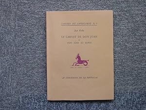 Seller image for Le carnet de Don Juan ou Don Juan au repos. for sale by Tir  Part